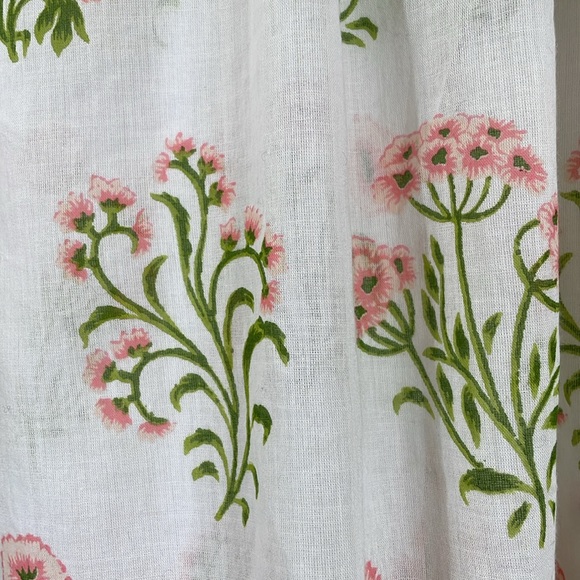 Urban Outfitters Blouse Top XS NWT Floral Boho Print Oversized Pink White - Picture 2 of 9